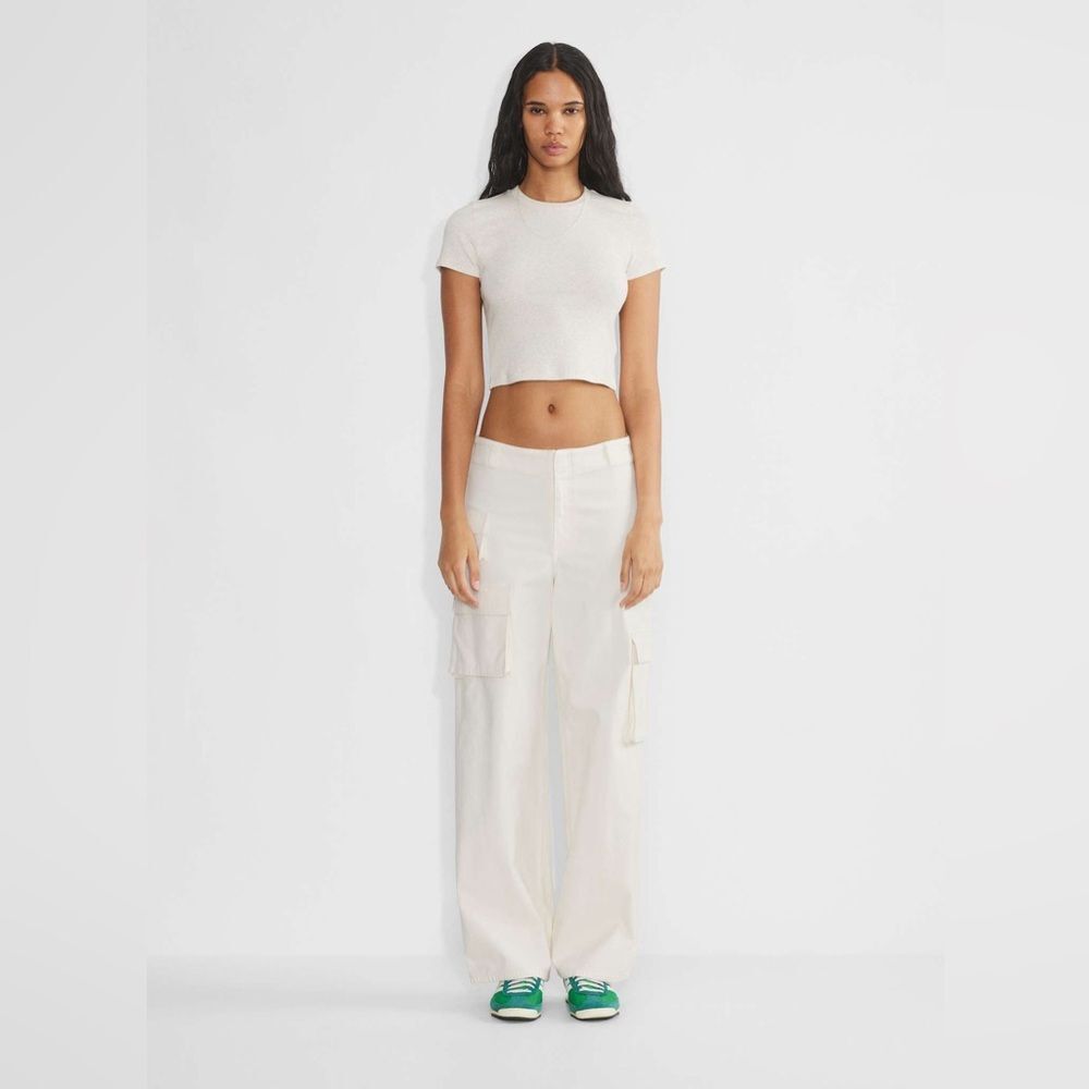 NEW Aritzia TNA Picture Cargo Pants in Light Birch / Creme Size 0